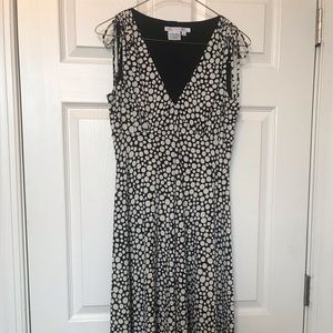 Maggy London black & white polka dot dress